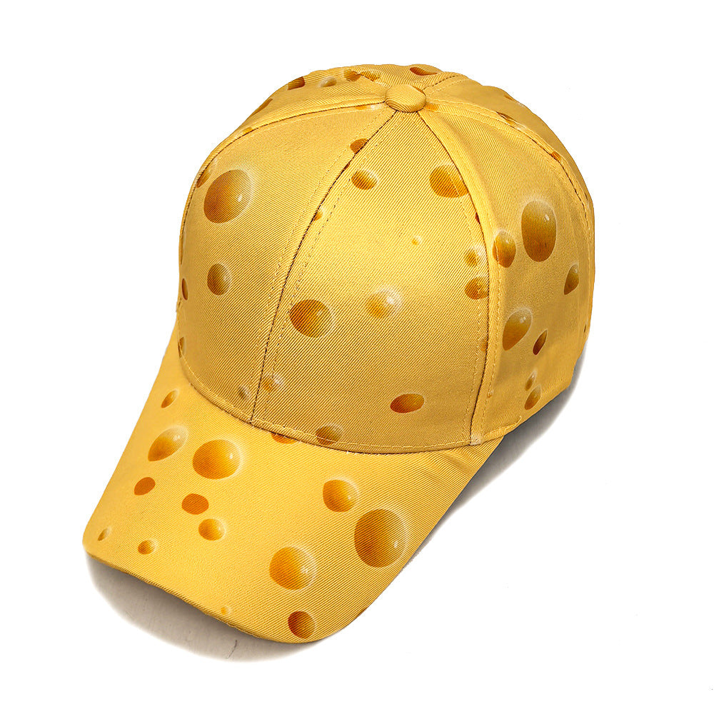 Wholesale Cheese print baseball cap visor